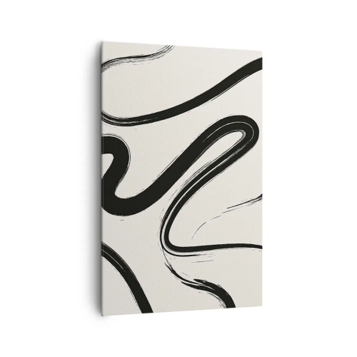 Quadro em tela - Capricho preto e branco - 80x120 cm