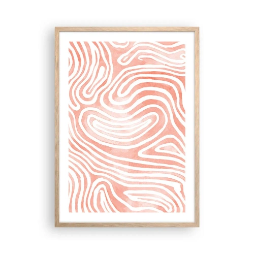 Pôster com moldura de carvalho claro - No labirinto de corais - 50x70 cm