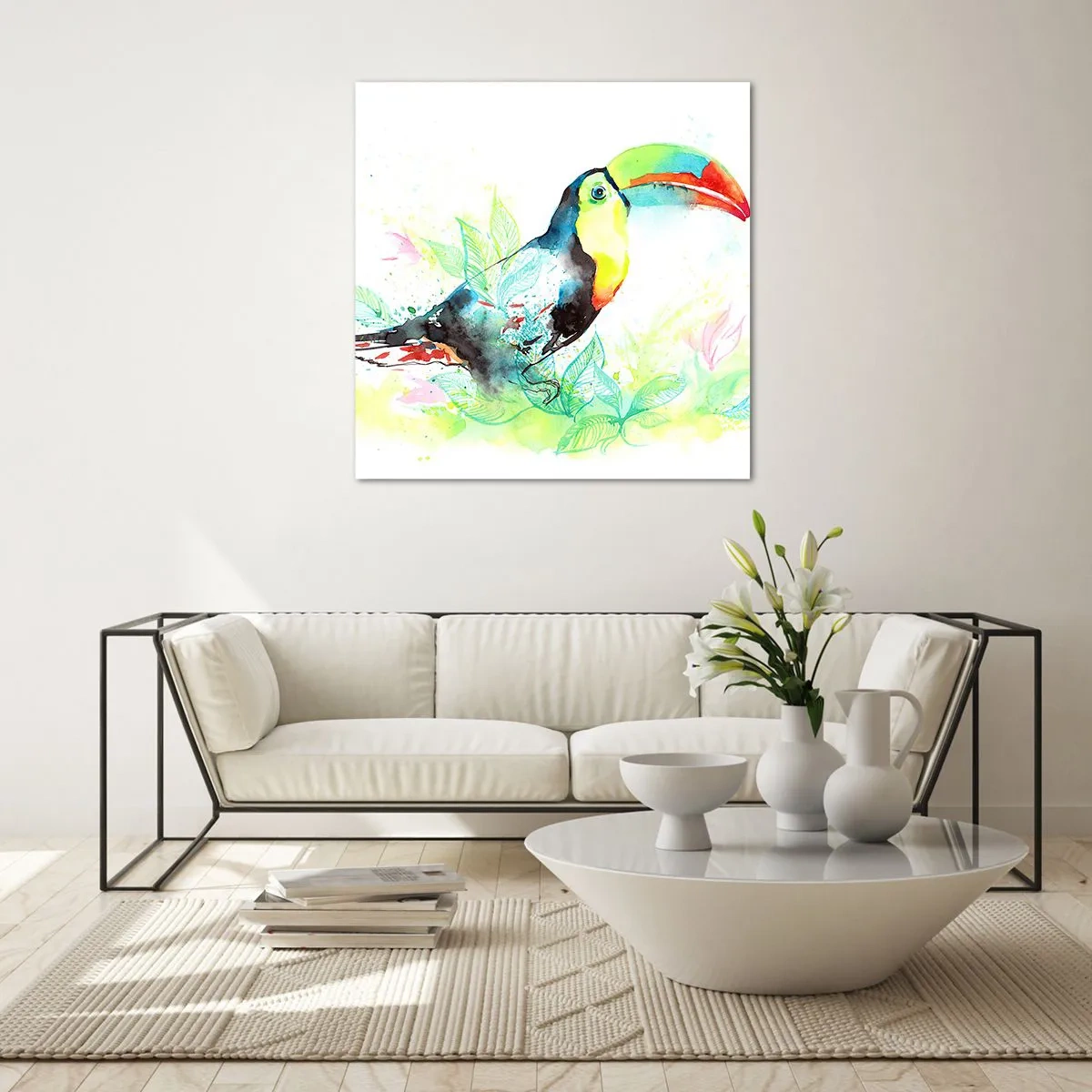 Quadro em vidro - Colorido como a América do Sul - 70x70 cm