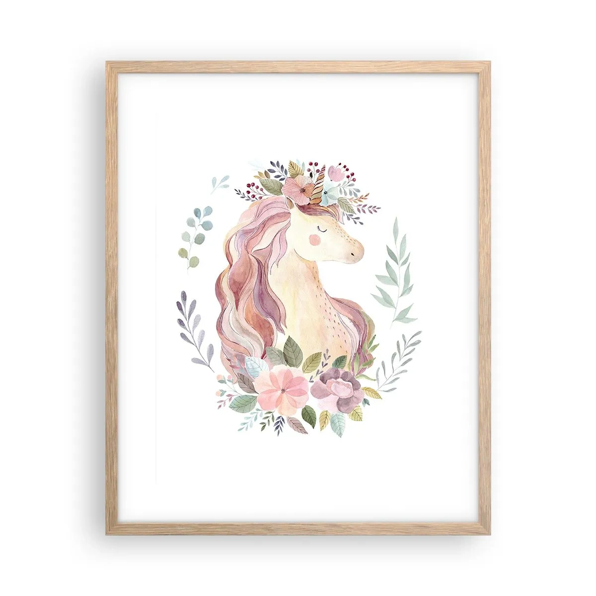 Pôster com moldura de carvalho claro - Um convite ao mundo dos contos de fadas - 40x50 cm