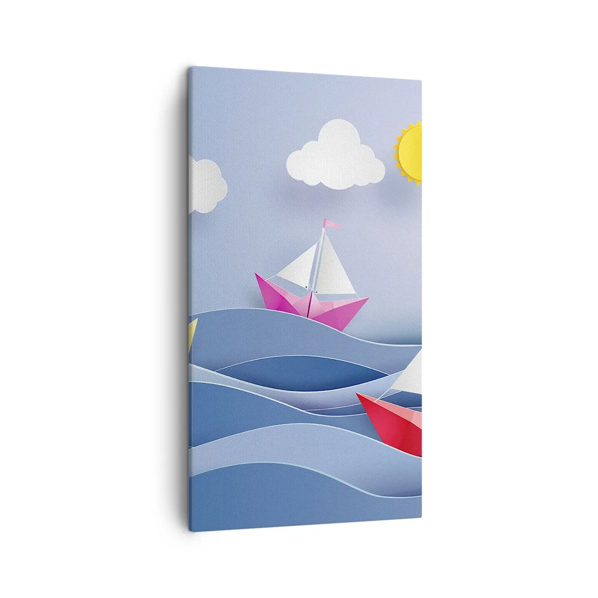 Quadro em tela - Oh, como é agradável balançar entre as ondas - 45x80 cm