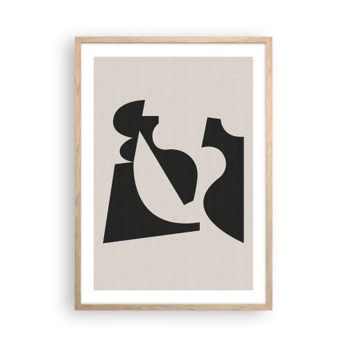 Pôster com moldura de carvalho claro - Para automontagem - 50x70 cm