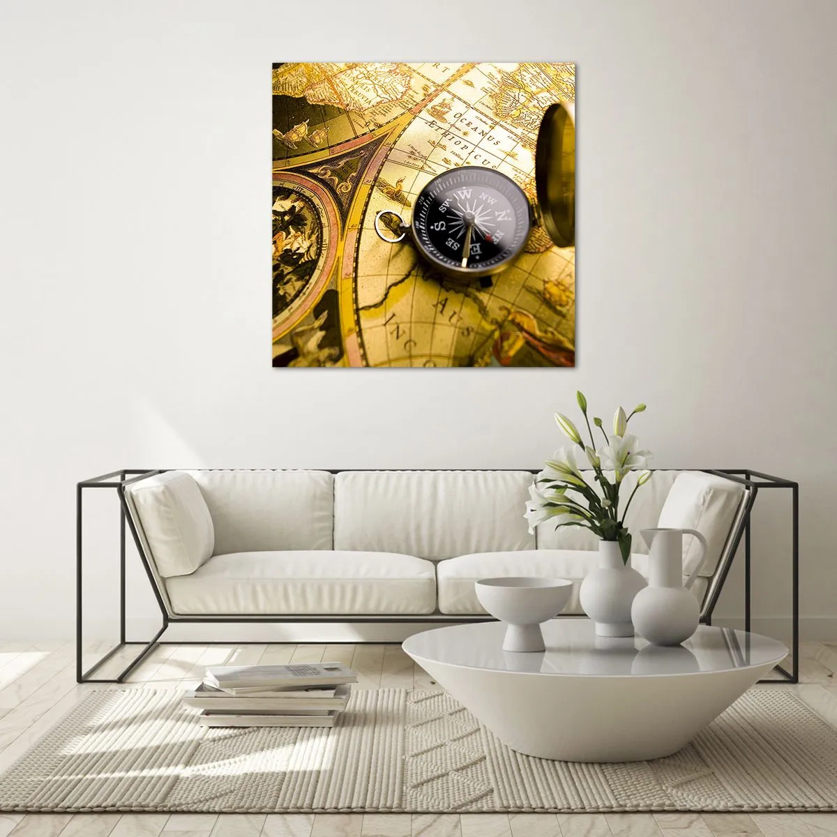 Quadro em vidro - Que tal ao fim do mundo? - 40x40 cm