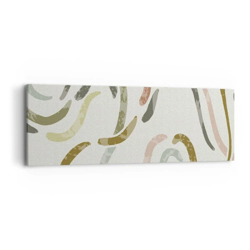Quadro em tela - Uma alegre dança de abstração - 90x30 cm