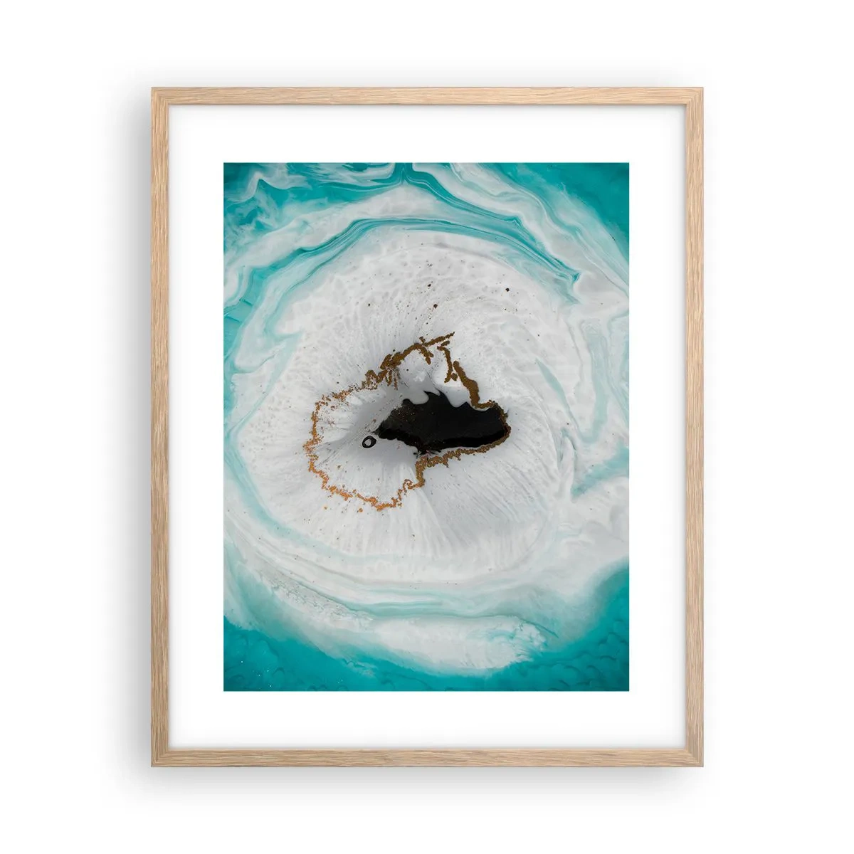 Pôster com moldura de carvalho claro - Penetrar no interior - 40x50 cm