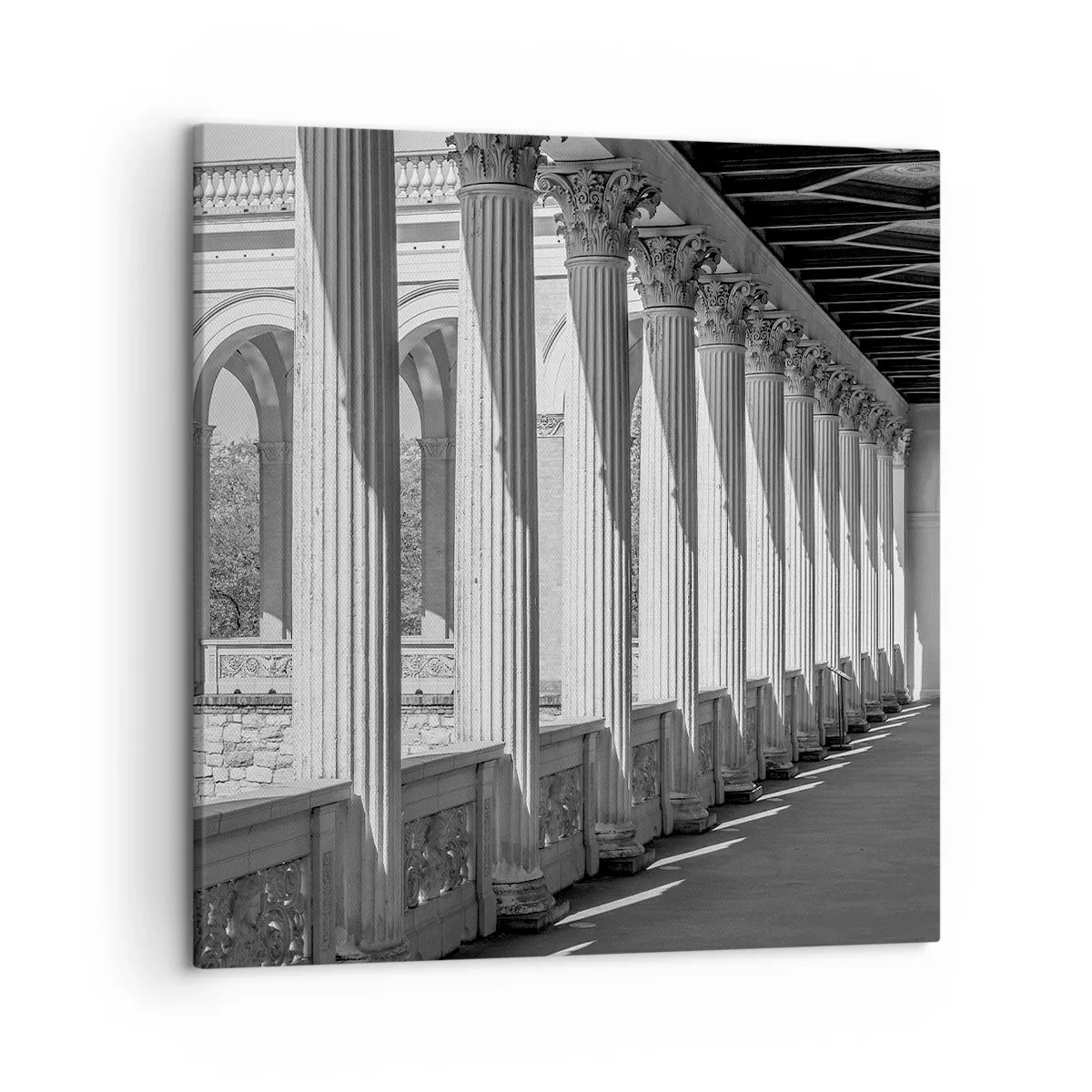 Quadro em tela - Arcada ensolarada - 50x50 cm