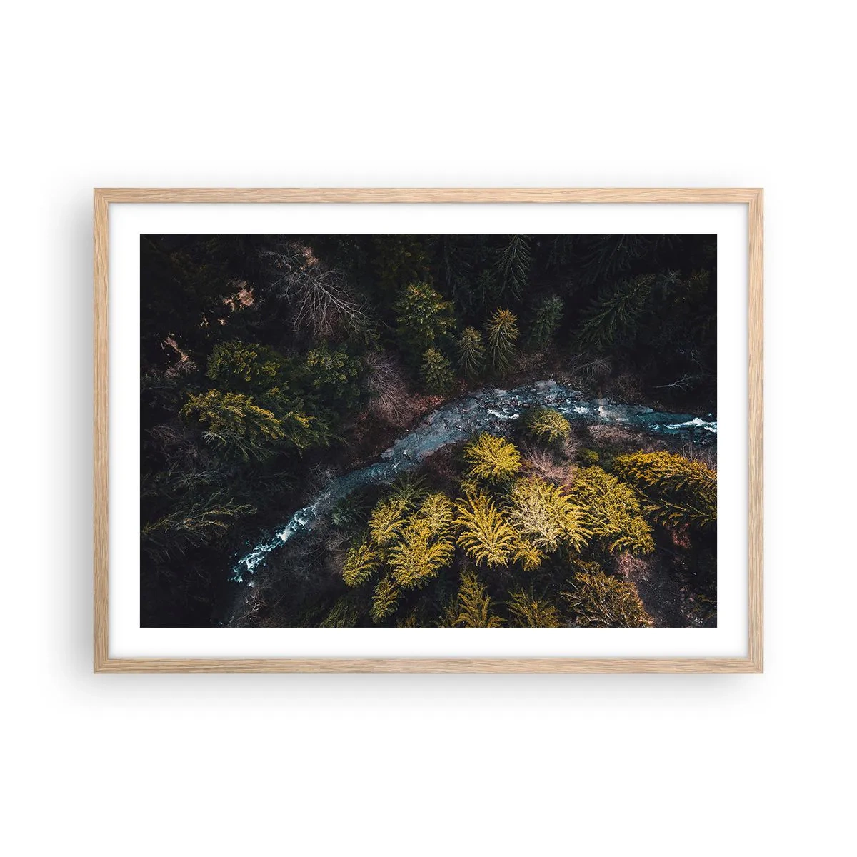 Pôster com moldura de carvalho claro - Rápido e cada vez mais rápido - 70x50 cm