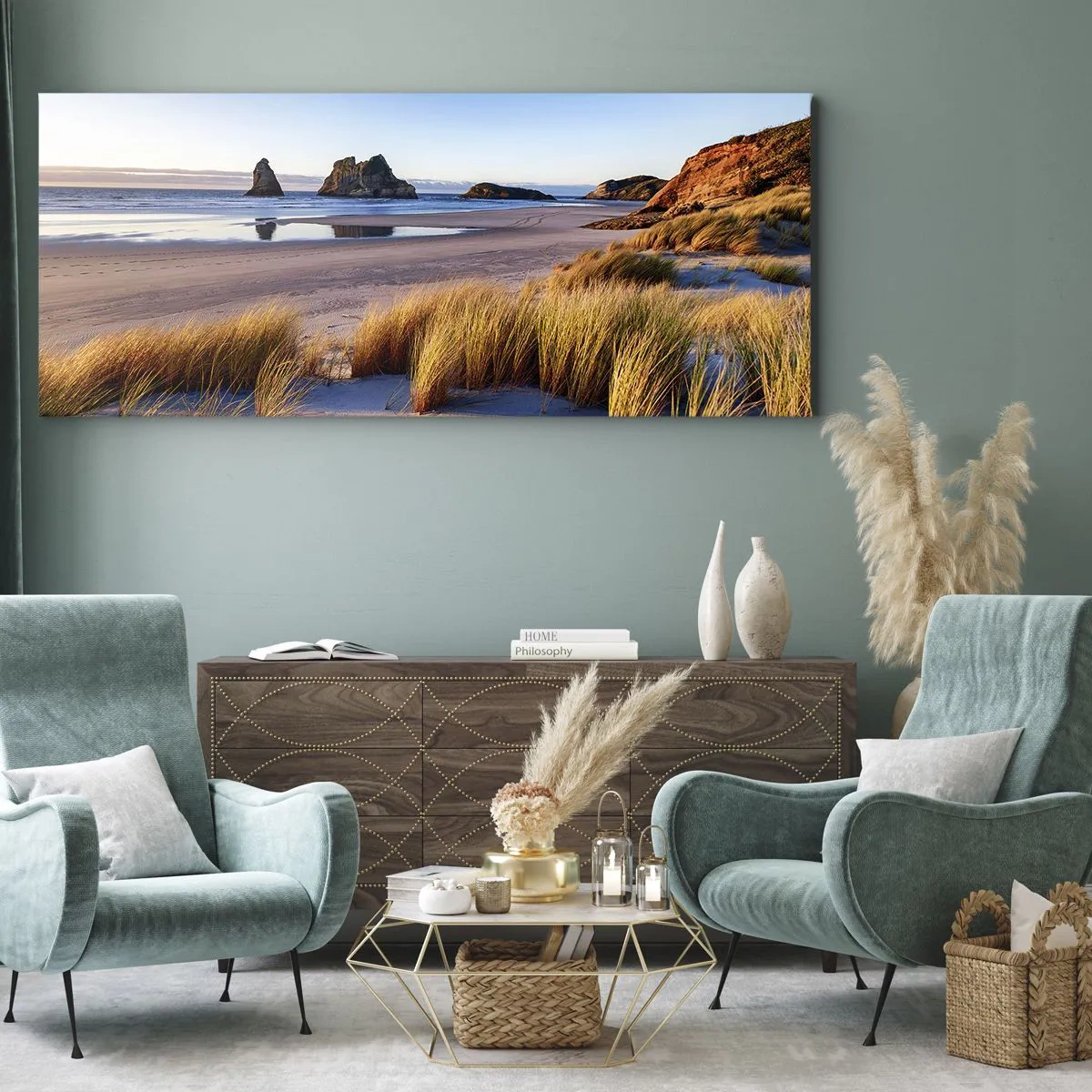 Quadro em tela - Para quem busca a paz - 100x40 cm
