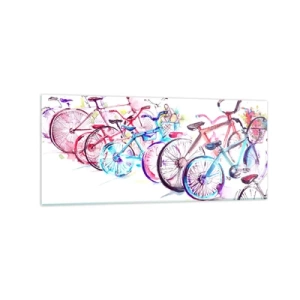 Quadro em vidro - Reunião do Clube Antimoto  - 120x50 cm