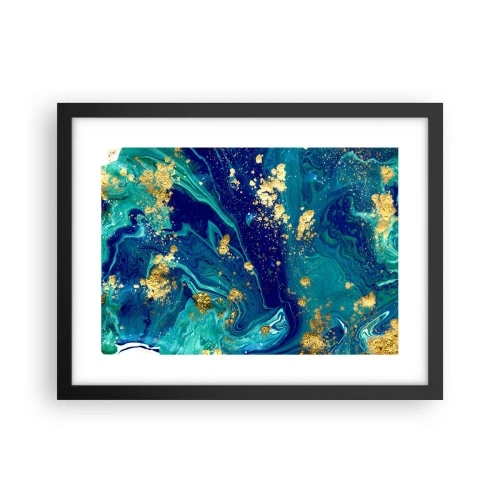 Pôster com moldura preta - Flocos de sol  - 40x30 cm