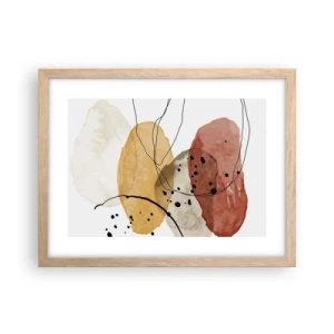 Pôster com moldura de carvalho claro - Como o ar leve e transparente - 40x30 cm