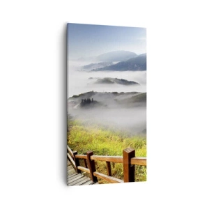 Quadro em tela - Tecido de brilho e névoa - 55x100 cm