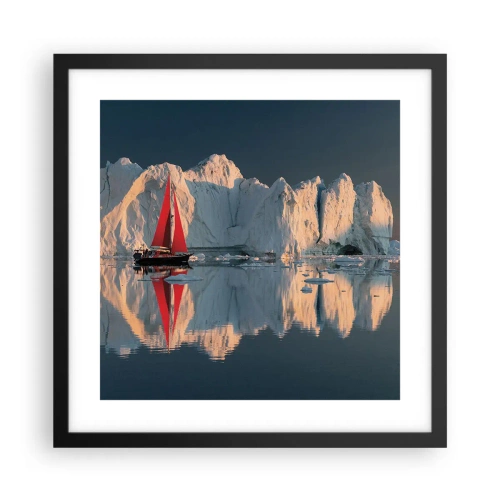 Pôster com moldura preta - No fim do mundo - 40x40 cm