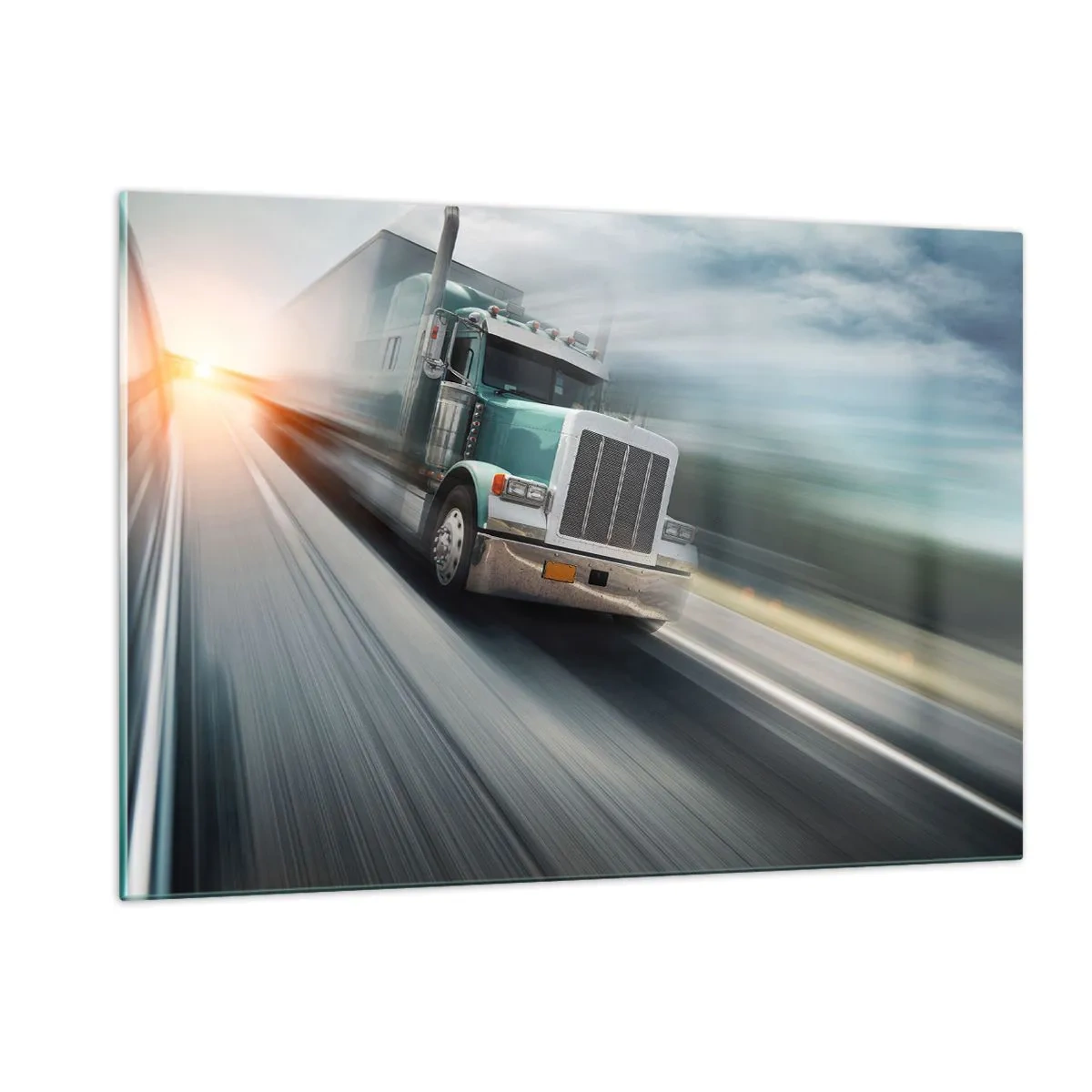 Quadro em vidro - Gigante americano com pressa - 120x80 cm