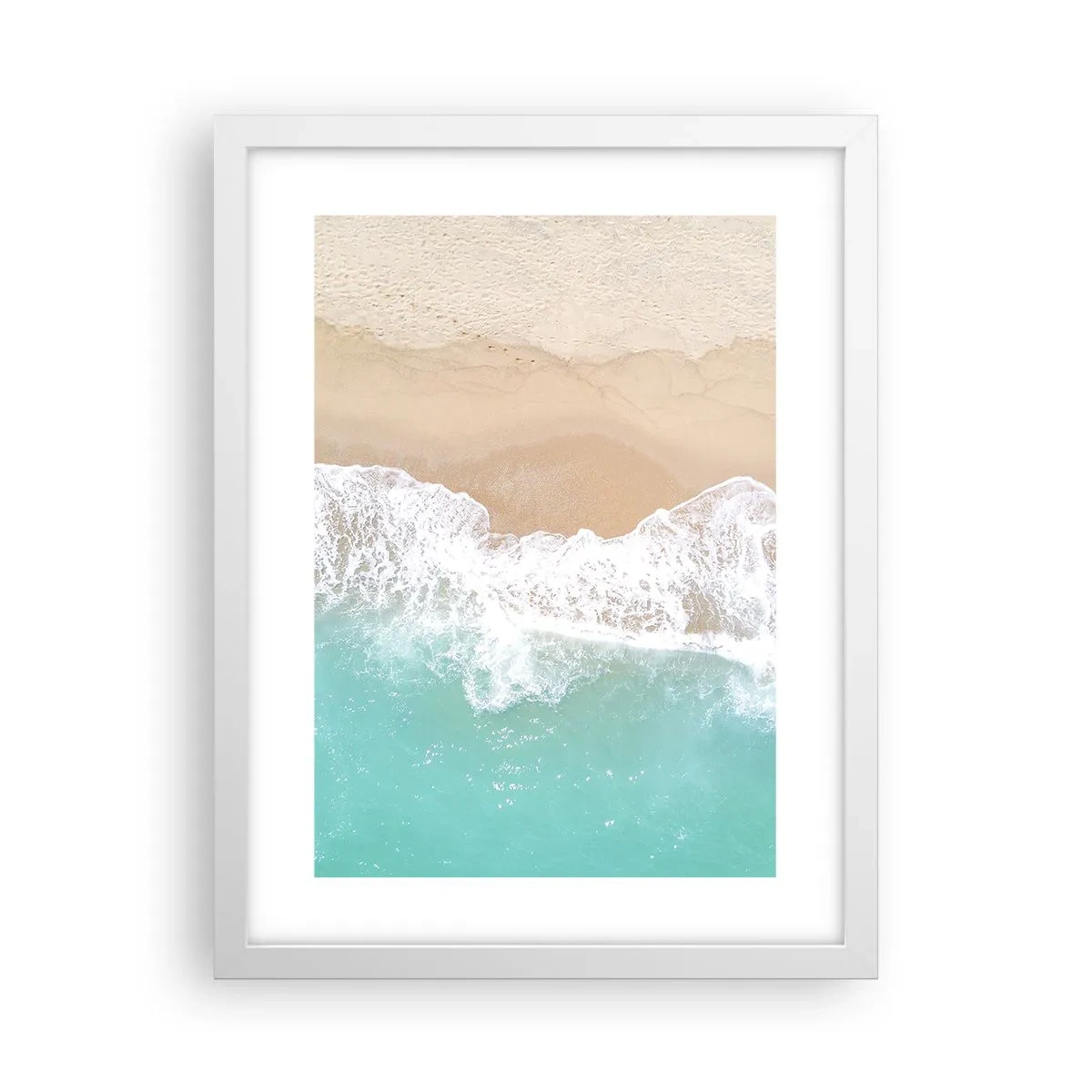 Pôster em moldura branca - Toque carinhoso - 30x40 cm