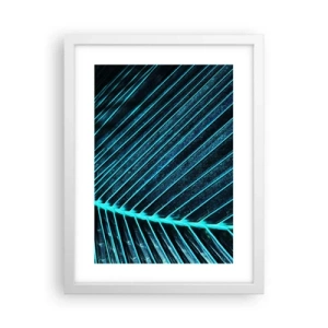 Pôster em moldura branca - Textura verde - 30x40 cm