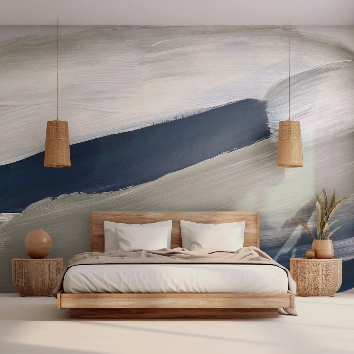 Papel de Parede Premium Canvas - Encontro com a brancura - Pedaço, Minimalista, Moderno - 250x175 cm