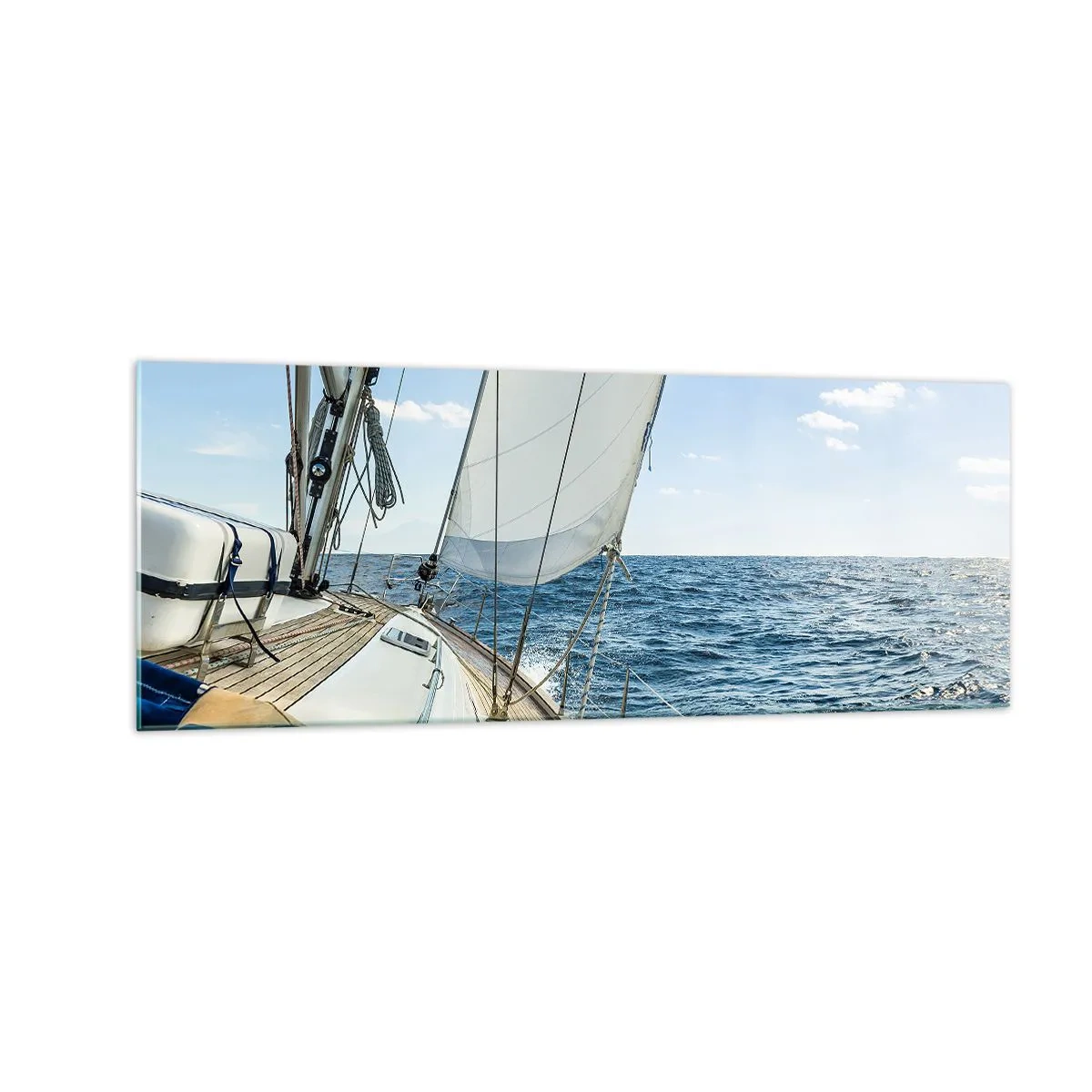 Quadro em vidro - Ahoy, aventura - 140x50 cm