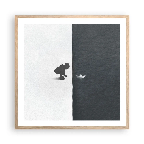 Pôster com moldura de carvalho claro - Grande expedição - 60x60 cm
