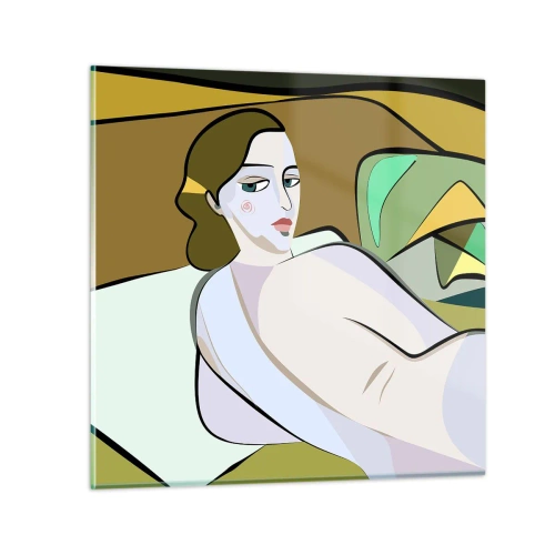 Quadro em vidro - Retrato íntimo - 70x70 cm