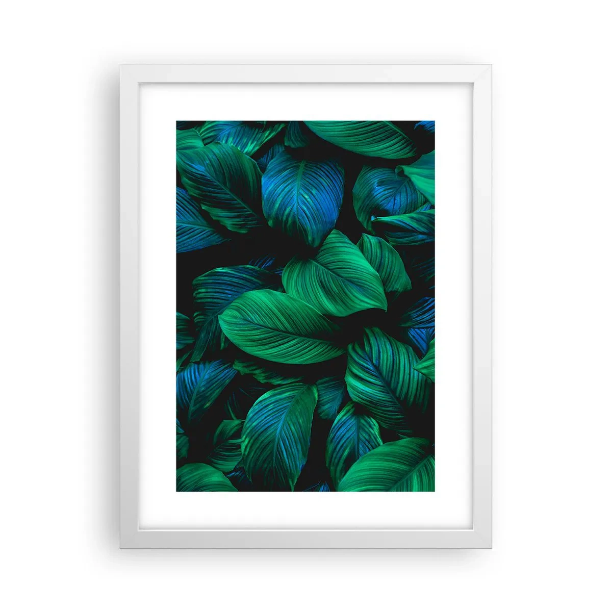 Pôster em moldura branca - Na multidão verde - 30x40 cm