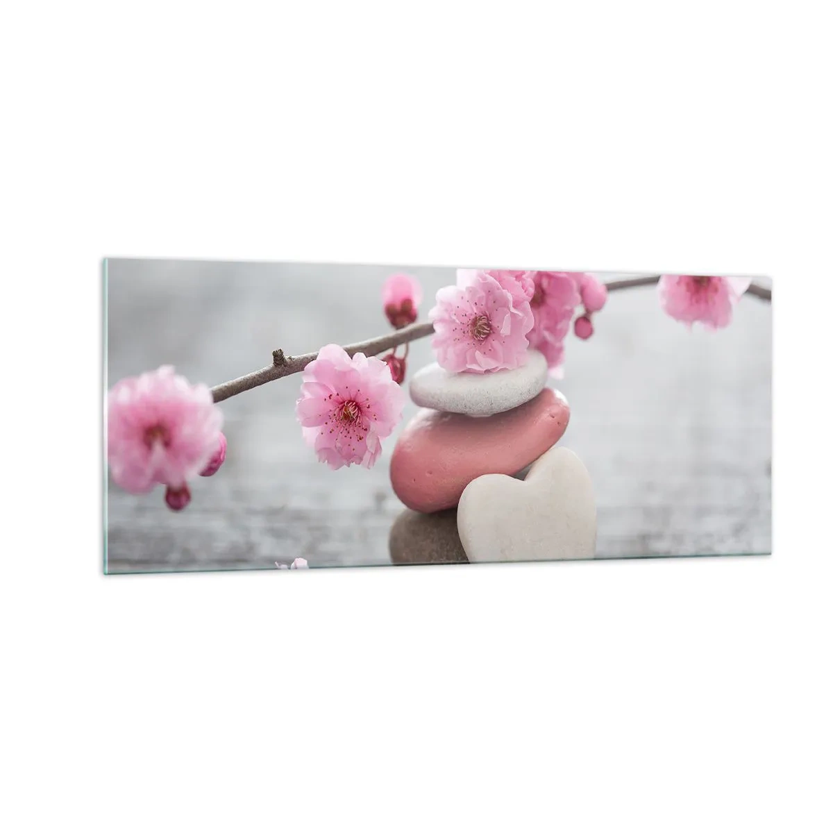 Quadro em vidro - Flor de cerejeira - 100x40 cm
