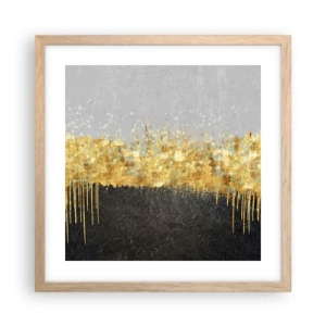 Pôster com moldura de carvalho claro - Para dentro e para cima - 40x40 cm