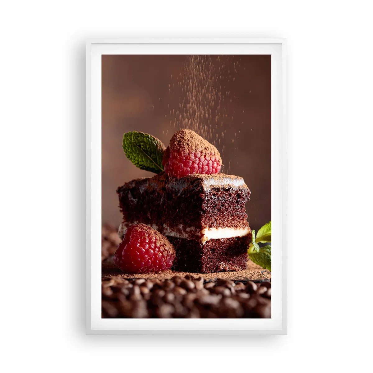 Pôster em moldura branca - A vida é doce - 61x91 cm