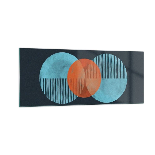 Quadro em vidro - Obras de arte simétricas - 100x40 cm