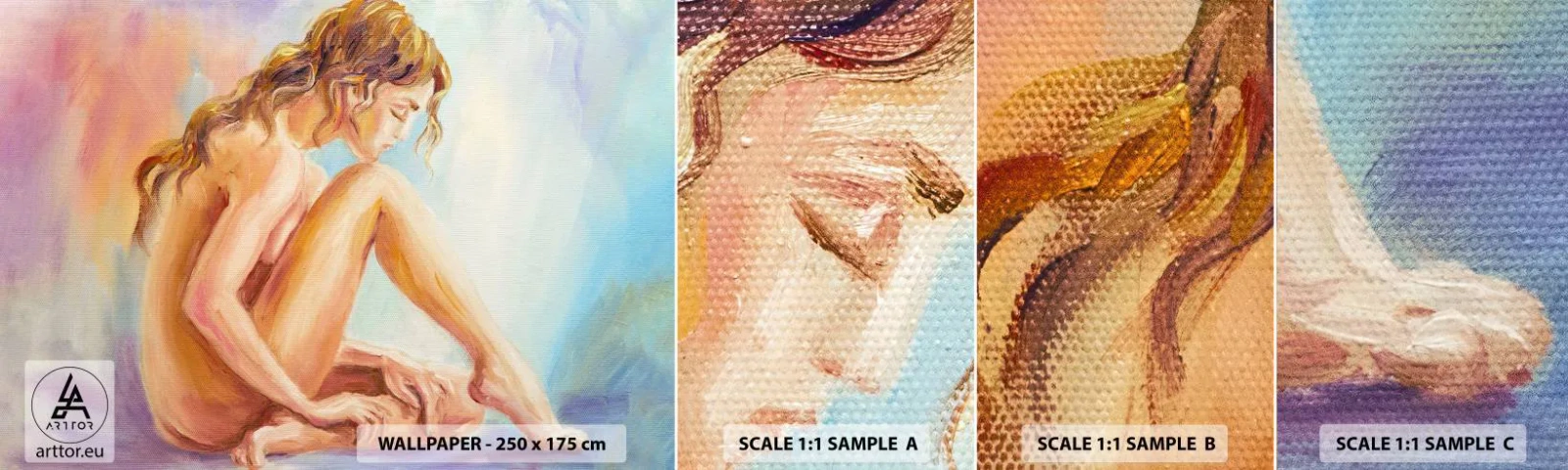 Amostra de Papel de Parede Standard Eco - Ato de juventude - Mulher, Corpo, Modelo - 100x30 cm