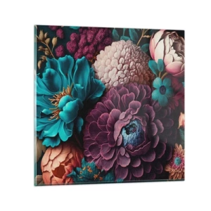 Quadro em vidro - Natureza em abundância - 70x70 cm