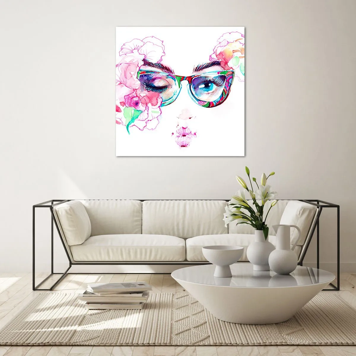 Quadro em vidro - Uma promessa tentadora - 40x40 cm