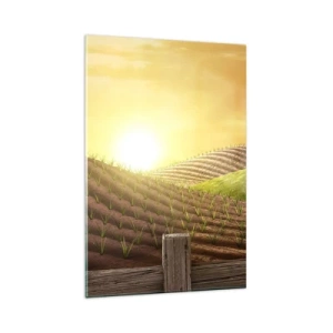 Quadro em vidro - Uma fazenda como num conto de fadas - 80x120 cm
