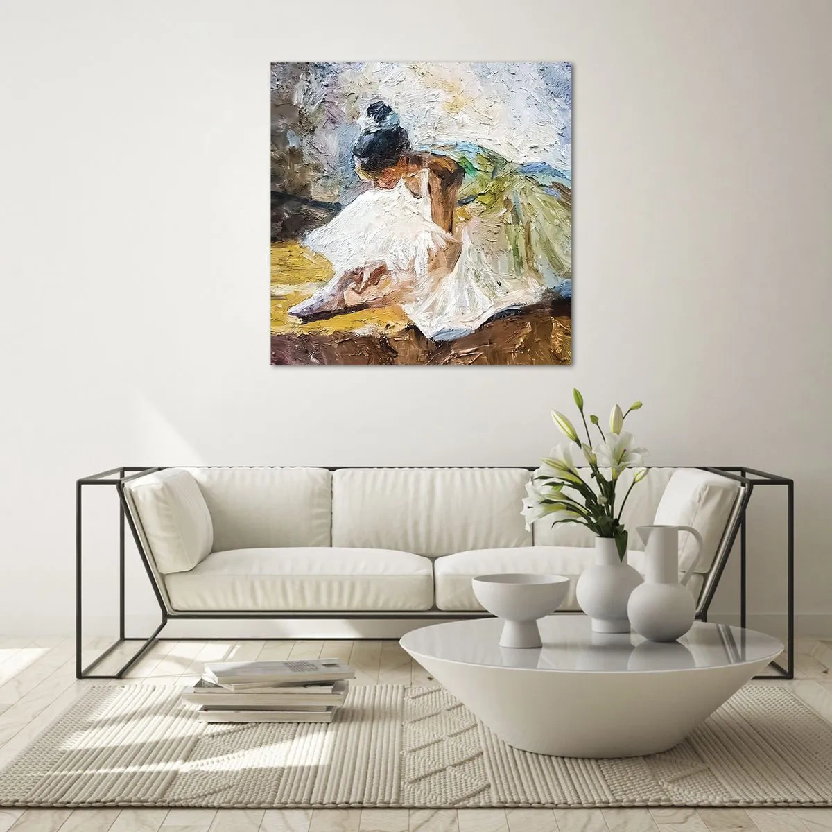 Quadro em vidro - Do quadro de Degas - 40x40 cm