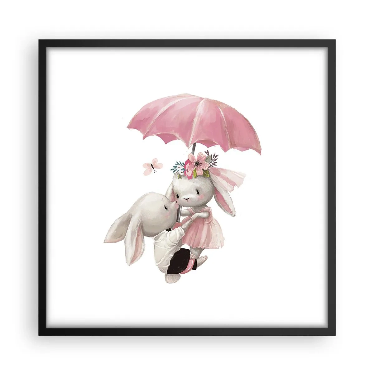 Pôster com moldura preta - Isso é amor - 50x50 cm