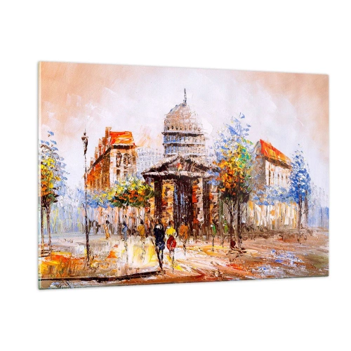 Quadro em vidro - Passeio por Paris - 120x80 cm