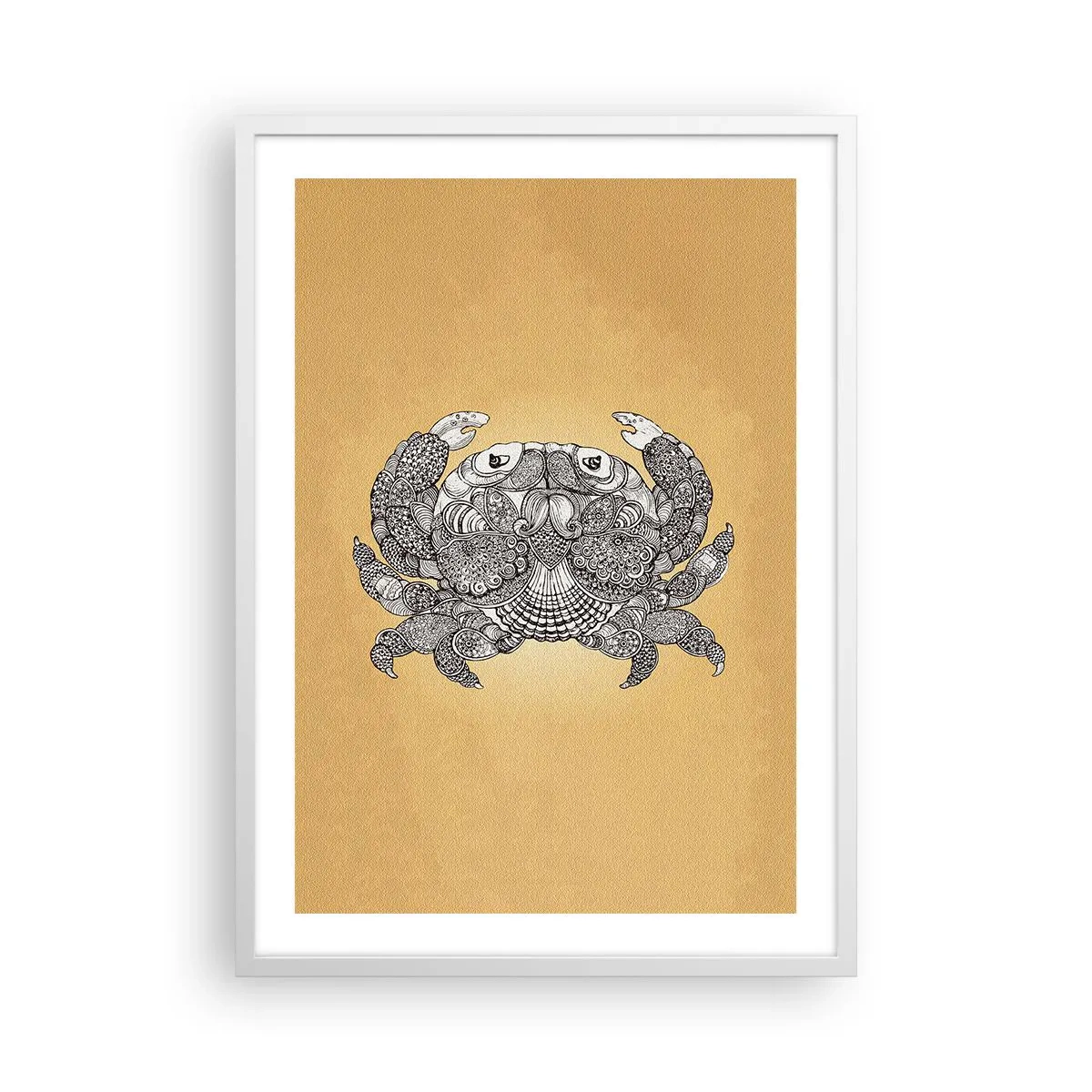 Pôster em moldura branca - Contos do Sr. Caranguejo - 50x70 cm