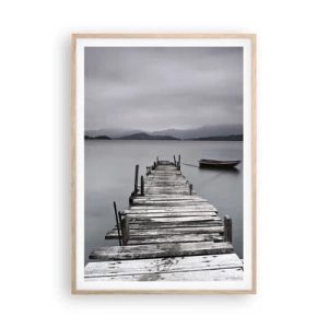 Pôster com moldura de carvalho claro - Amanhã pode ir - 70x100 cm