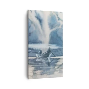 Quadro em tela - Pescadores no seu paraíso - 45x80 cm