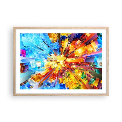 Pôster com moldura de carvalho claro - In medias res - 70x50 cm
