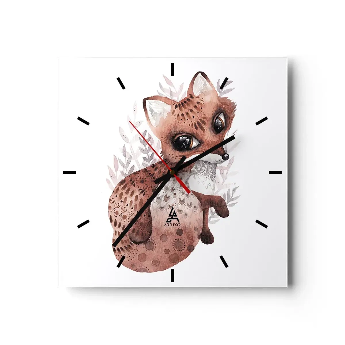 Relógio de parede - Relógio em vidro - Como não amar - 40x40 cm