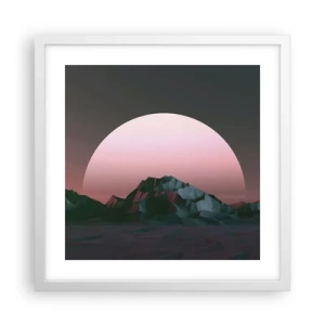 Pôster em moldura branca - Numa galáxia vizinha - 40x40 cm