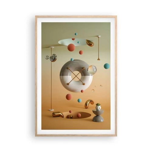 Pôster com moldura de carvalho claro - Nada pode acontecer - 61x91 cm