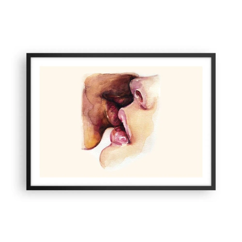 Pôster com moldura preta - Como a noite e o dia, a terra e o céu - 70x50 cm
