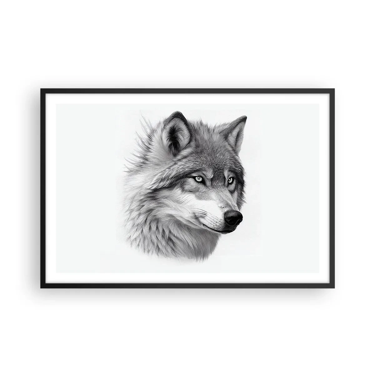 Pôster com moldura preta - Alfa – sem dúvida - 91x61 cm