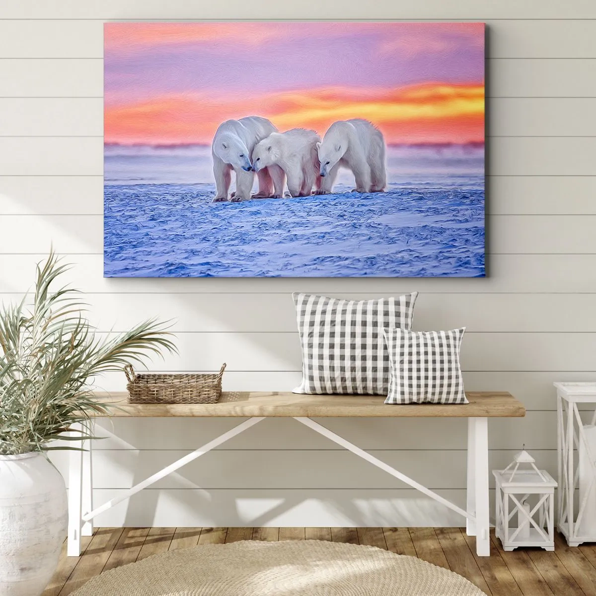 Quadro em tela - Tudo o que precisa é de aconchego familiar - 120x80 cm