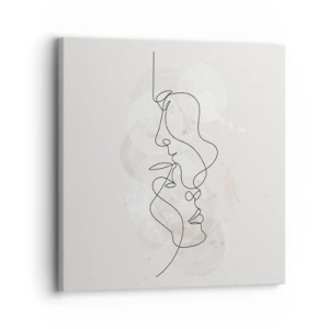 Quadro em tela - Emaranhados num abraço - 30x30 cm