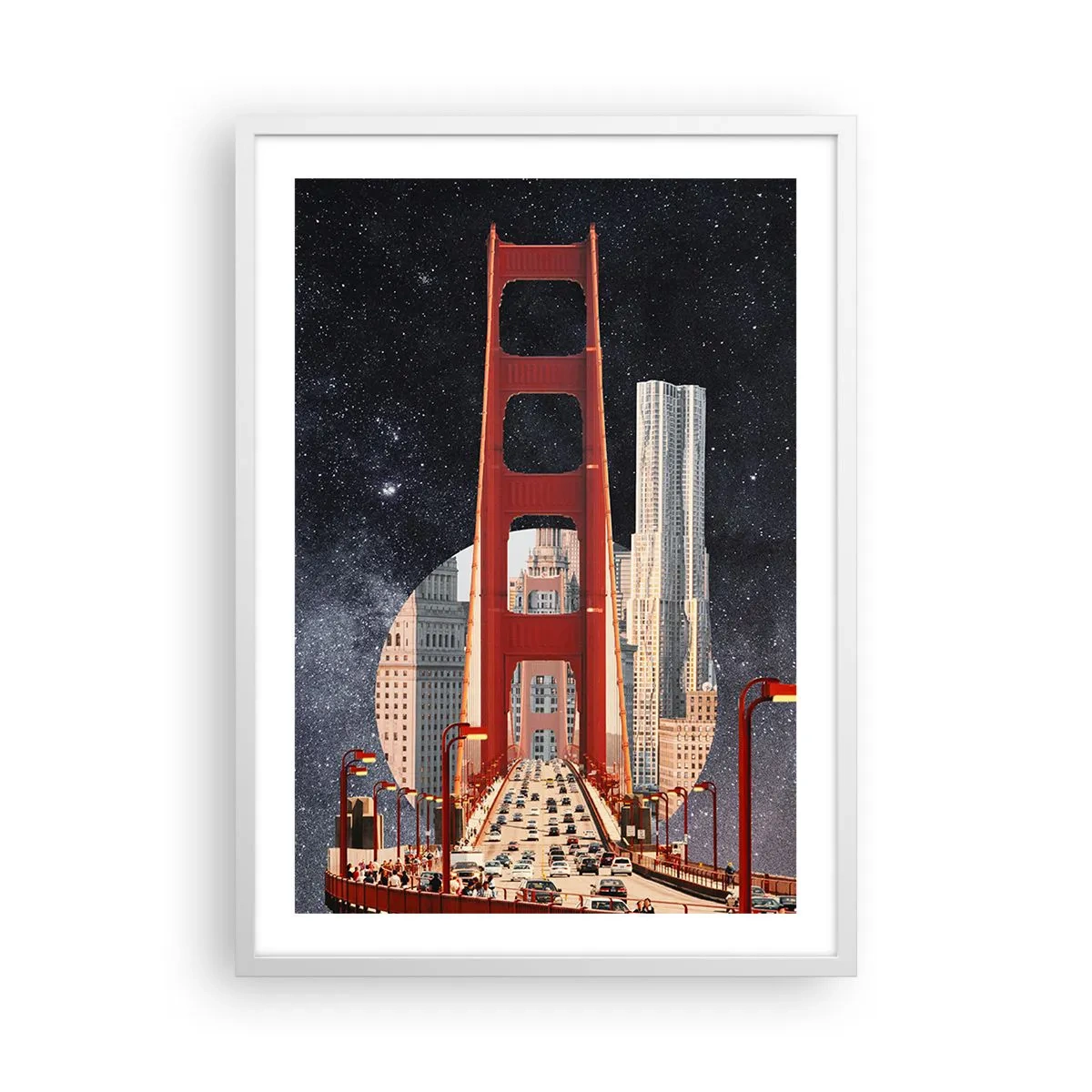 Pôster em moldura branca - Sempre no centro - 50x70 cm