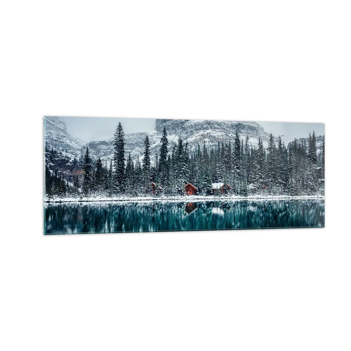 Quadro em vidro - Retiro canadense - 140x50 cm