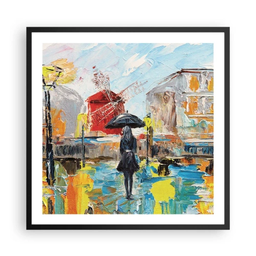 Pôster com moldura preta - Lendas parisienses - 60x60 cm